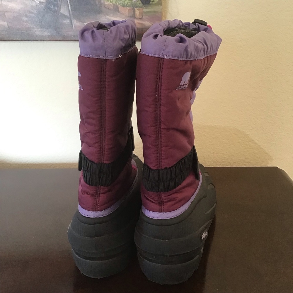Sorel rain and snow boots purple Sz 7 - Picture 3 of 8
